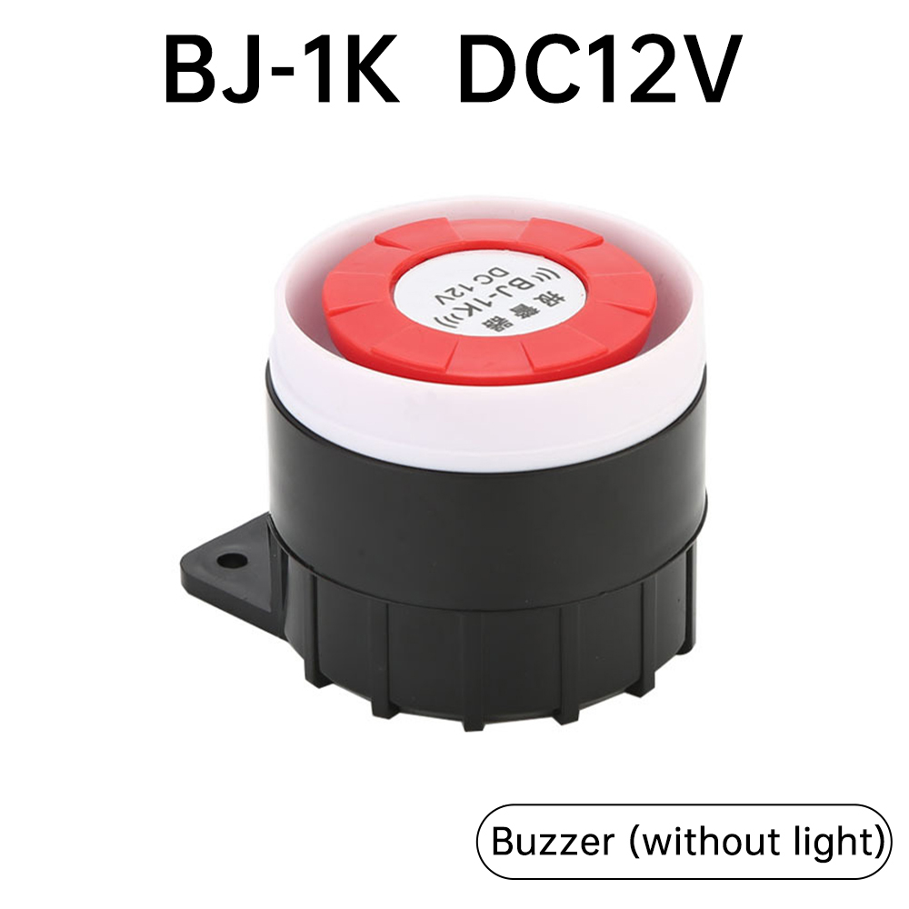 BJ-1K bedrade mini geluidsalarm sirene hoorn 12V 24V 220V hoge decibel geluid en licht elektronische zoemer anti-diefstal hoorn: Oranje