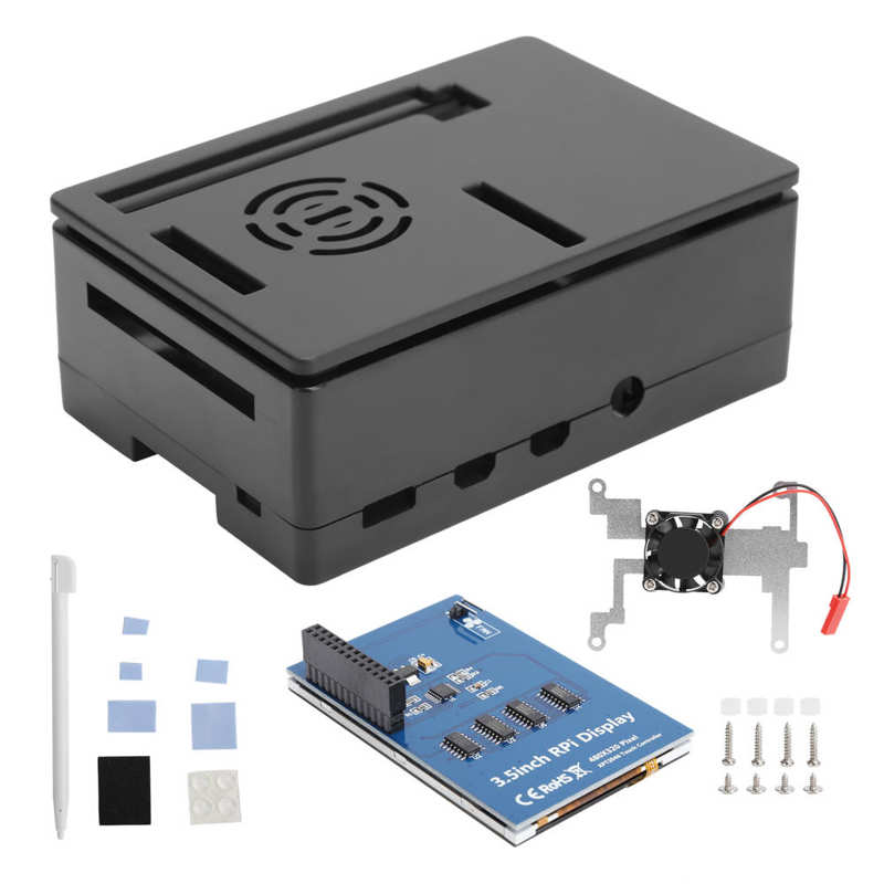 Voor Raspberry Pi Shell Kit Lcd Voor Raspberry Pi 4B Case Voor Raspberry Pi Touch Screen Set Voor Raspberry Pi stand Ventilator Voor Office: Default Title