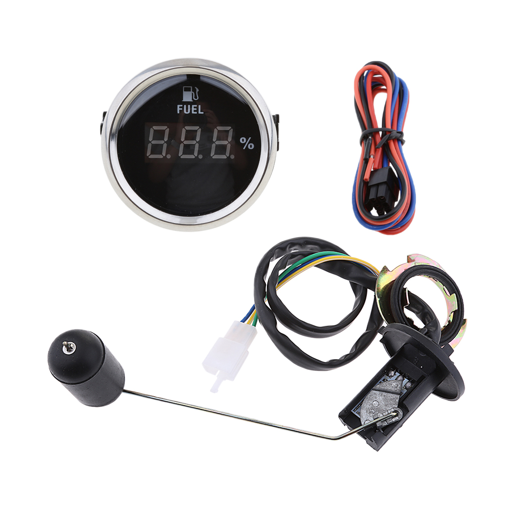 2 inch 52mm Marine Dash Mounted Fuel Lever Gauge & Sensor E1/2F