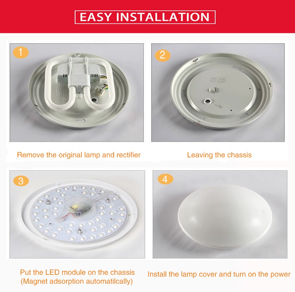 Plafond Lampen Led Module Licht AC220V 230V 240V 12W 18W 24W Vervangen Plafondlamp Verlichting bron Handig Installatie