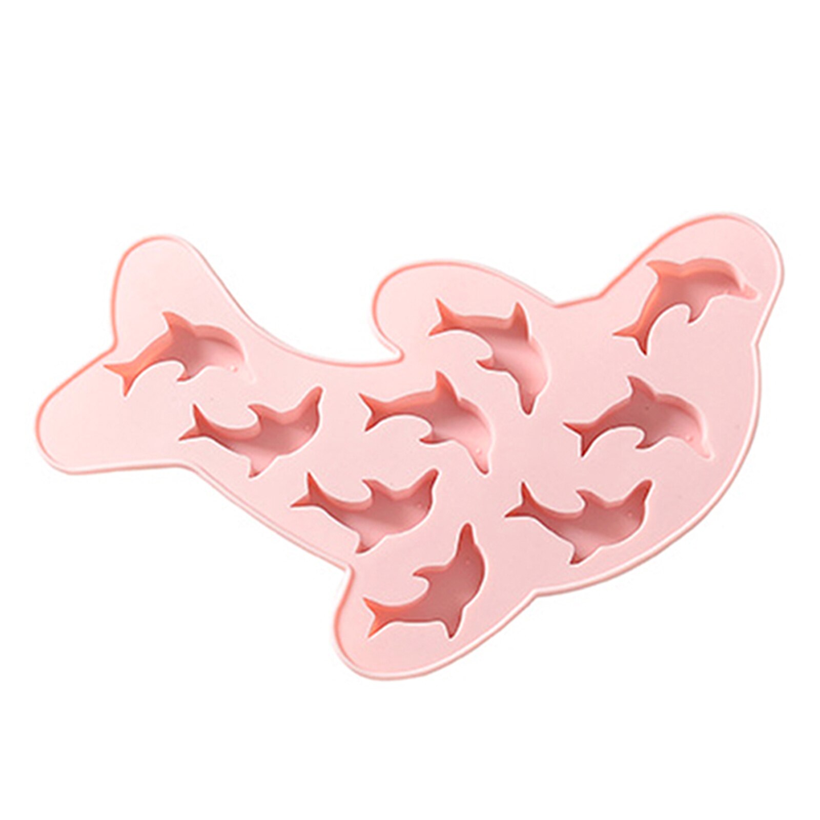 Moule à glace en Silicone en forme de dauphin, mignon, chocolat, gadget de cuisine GQ: Pink