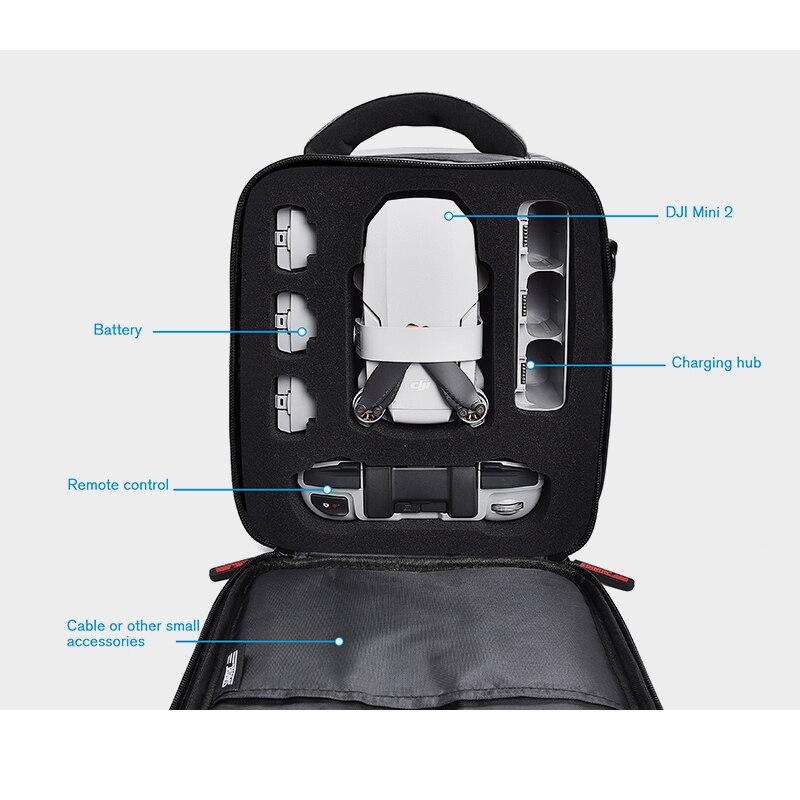 STARTRC Mavic Mini 2 custodia impermeabile custodia per il trasporto borsa a tracolla singola per accessori DJI Mavic MINI 2