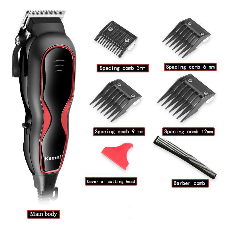 Wired Hair Trimmer Stainless Steel Cutter Hair Clipper Security Adjustable Limit Comb Sharp Angle Not Hurt Hair 35D