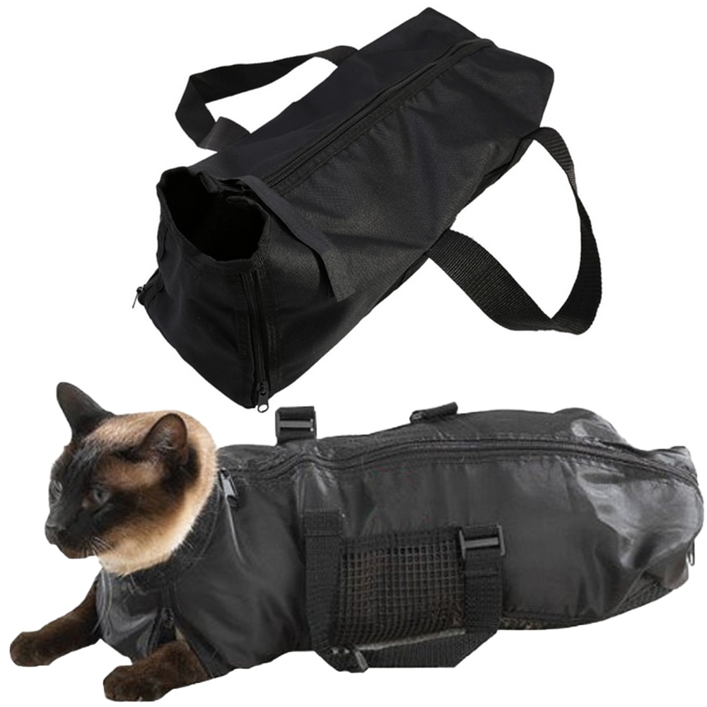 Einstellbar Gittergewebe Katze Pflegenbad-Massage-bürsten-kamm Tasche Katzen Waschen Träger Taschen Haustier Katze bat Zurückhaltung Tasche Haustier Katze Hund Pflege Werkzeug