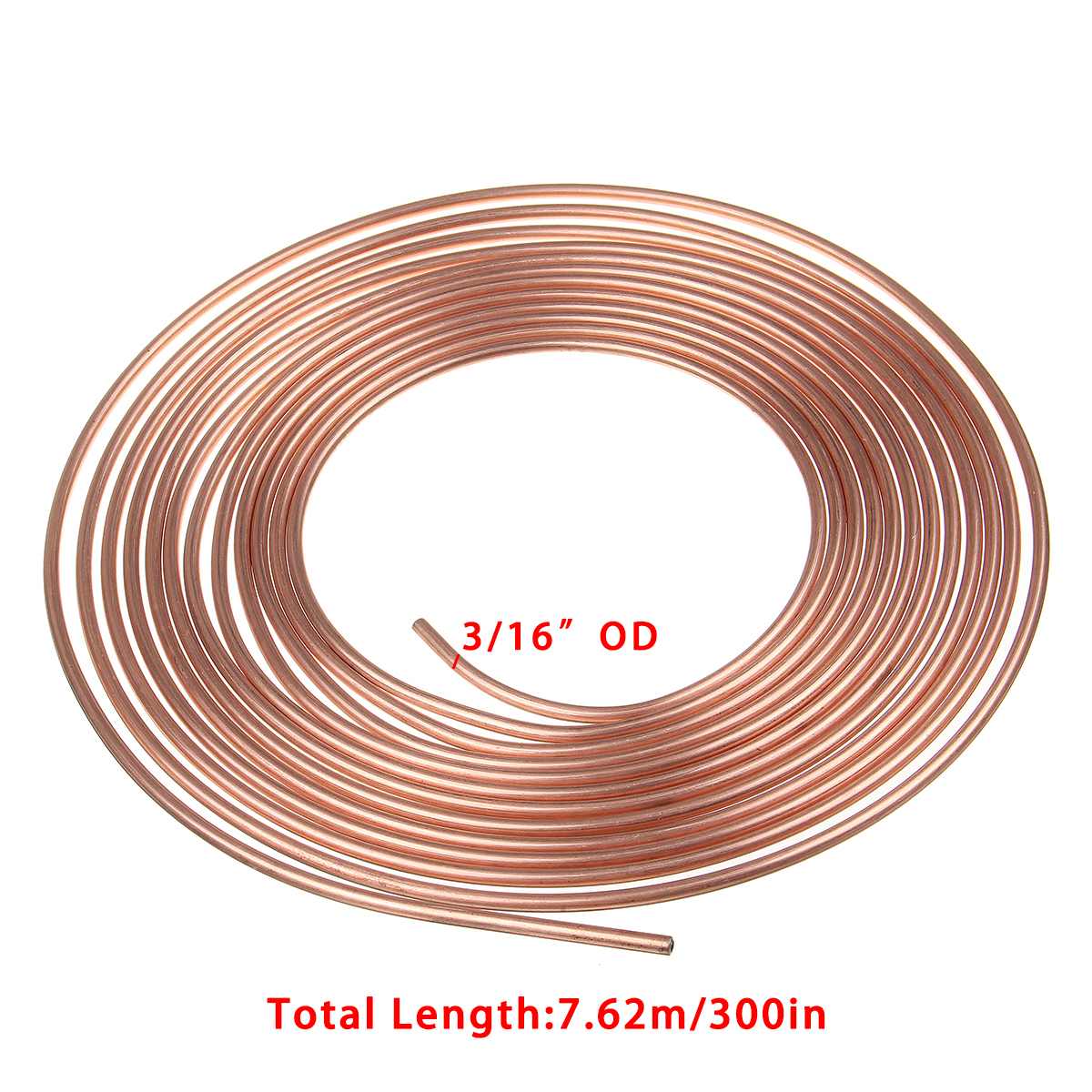 Copper Nickel Brake Line Tubing Kit - 3/16in X 25ft Coil With Fittings, BCSMMCAR