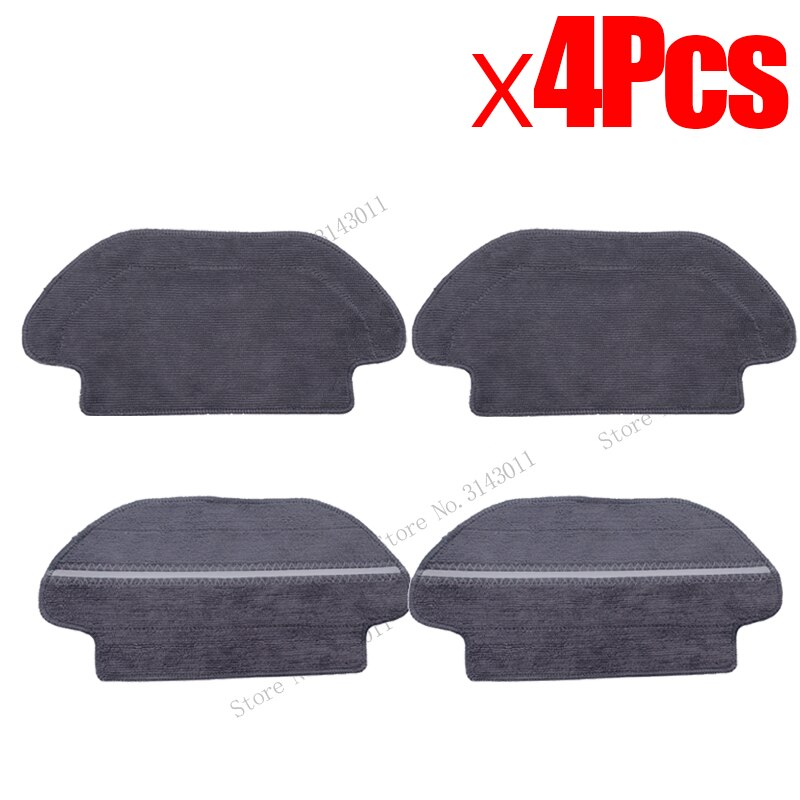 Accessoires pour aspirateur Robot XiaoMi Mijia STYJ02YM Viomi V2 PRO, tampons de nettoyage humide et sec, pièces détachées pour aspirateur Robot: 4PCS