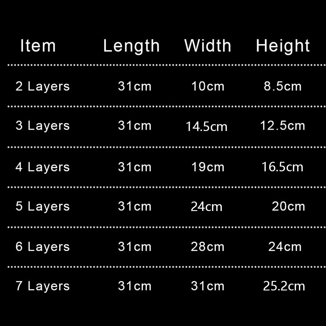 Clear Acrylic Makeup Box Acrylic Nail Polish Display Organizer 2-3-4-5-6-7 Layer Manicure Cosmetics Jewelry Display Stand Holder