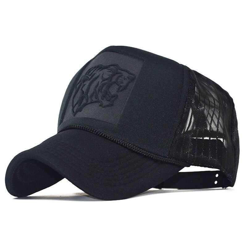 Three-dimensional Embossed Tiger Head Mesh Cap S Mesh Cap Popular Mesh Cap Luo Zhixiang Celebrity Inspired: 3