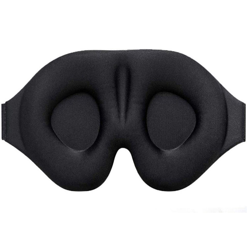 Black Eye Mask Travel Sleep Blindfold 3D Stereo Shading Sleep Eye Mask Lycra + Memory Foam Eye Masks