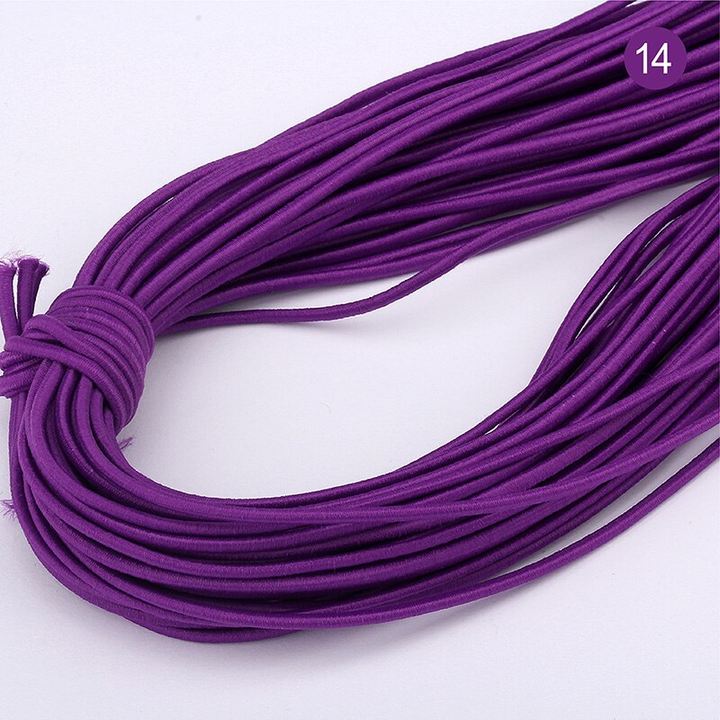 5M 2mm Eco-Friendly Round Rubber Elastic Cord Stretch Elastic Bands Rope Jewelry Bracelets Making Garment Tag DIY Craft: 15