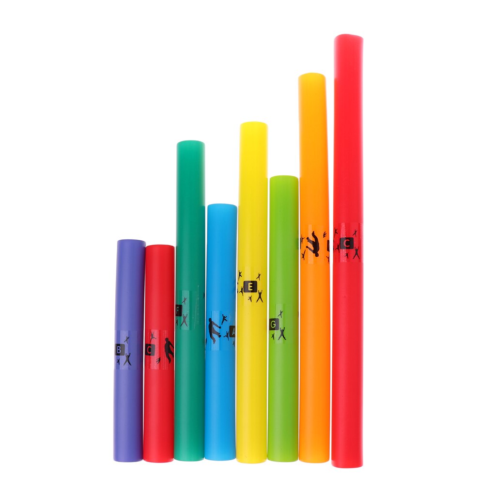 Colorful C Major Diatonic Scale Set 8-Notes Percussion Instrument Tubes C&#39; D E F G A B C&#39;&#39; for Kids Baby Muciacl Toys