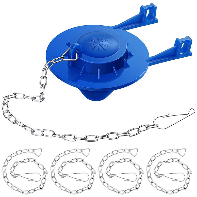 LUDA Toilet Flappers Replacement Universal Rubber Toilet Bowl Flapper with 4 Pieces Flapper Chains Replacement: Default Title