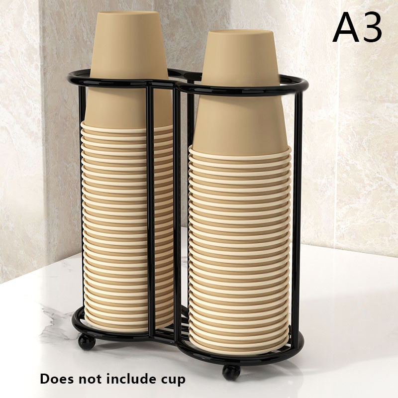 Kitchen Paper Cup Holder Disposables Cups Picker Multifunctional Desktop Cup Storage Rack Household Coffee Cup Holder For Home: Red