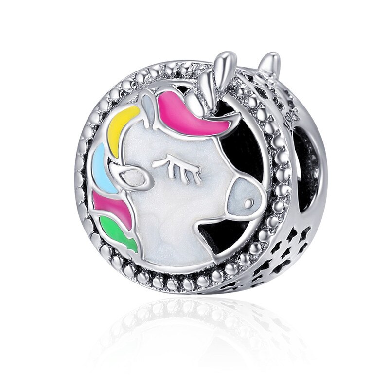 BAMOER Autentico 925 Sterling Silver Adorabile Colore Dello Smalto misura Branelli Braccialetto di Fascino Delle Donne Originale FAI DA TE gioielli SCC362: Default Title