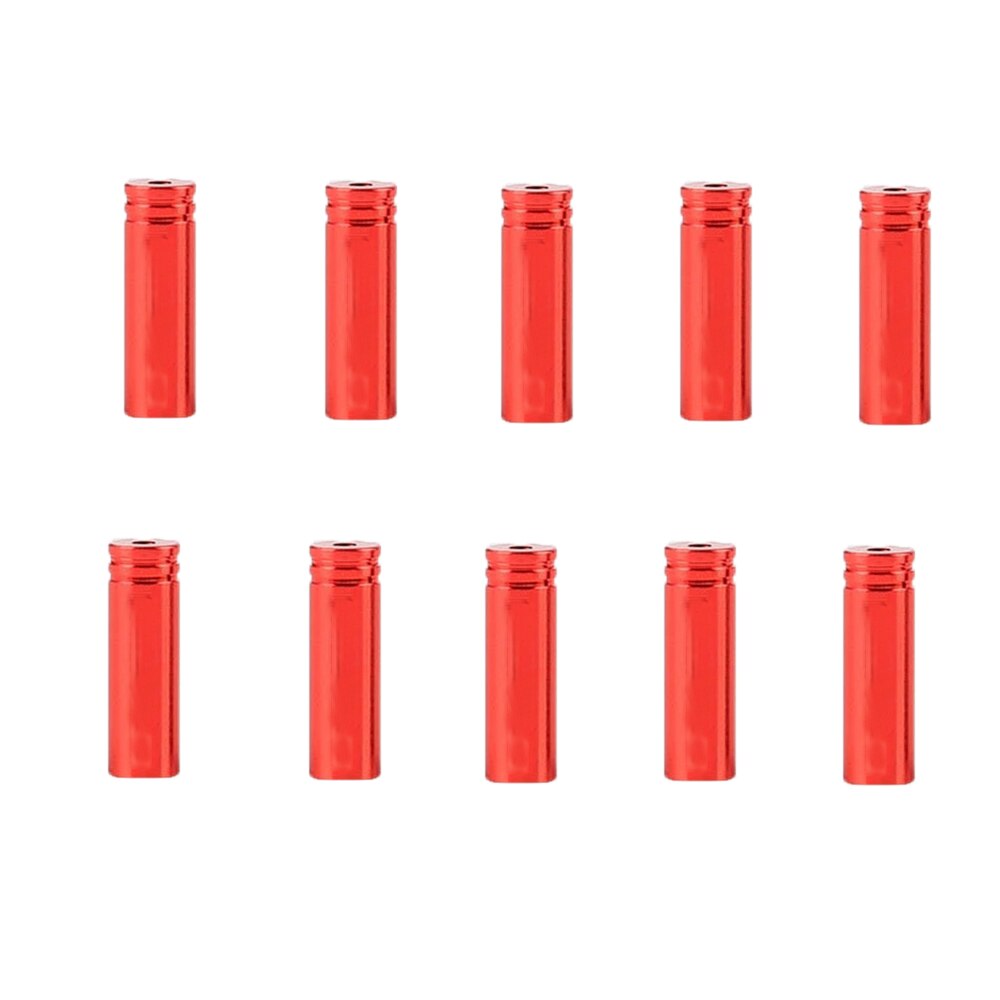 10 pcs Mountain Bike Shell Ferrules Crimping Bicycle Accessories Bicycle Gear Lever Cable end Tip Cover Brake Cable Cover: red	4mm