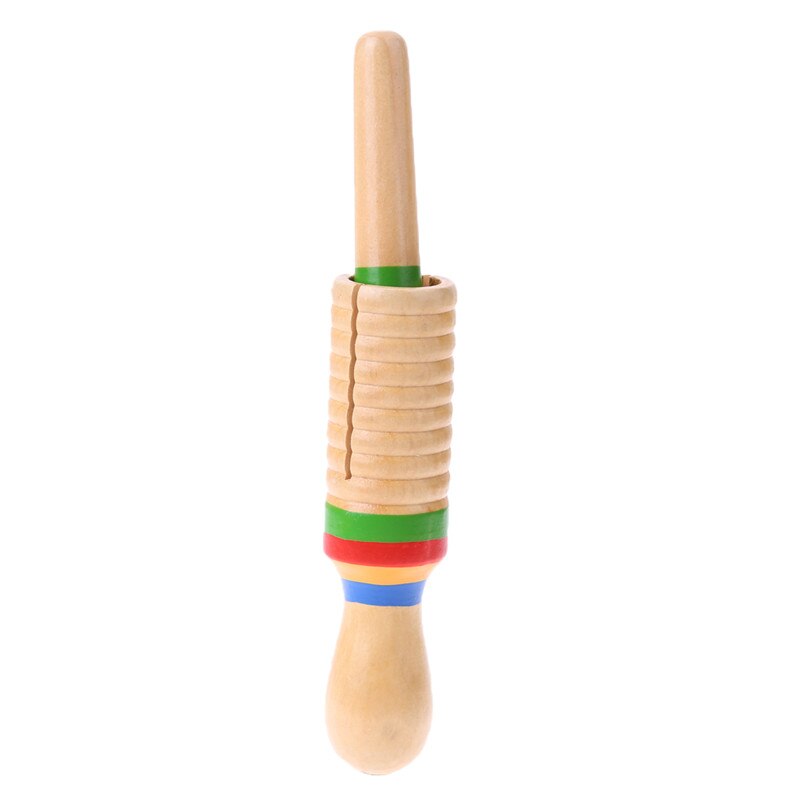 Tubo de sonido para niños, Juguete Musical con sonido de cuervo de madera, un solo hilo de percusión de anillo, instrumento Musical de juguete, juguetes educativos para bebés