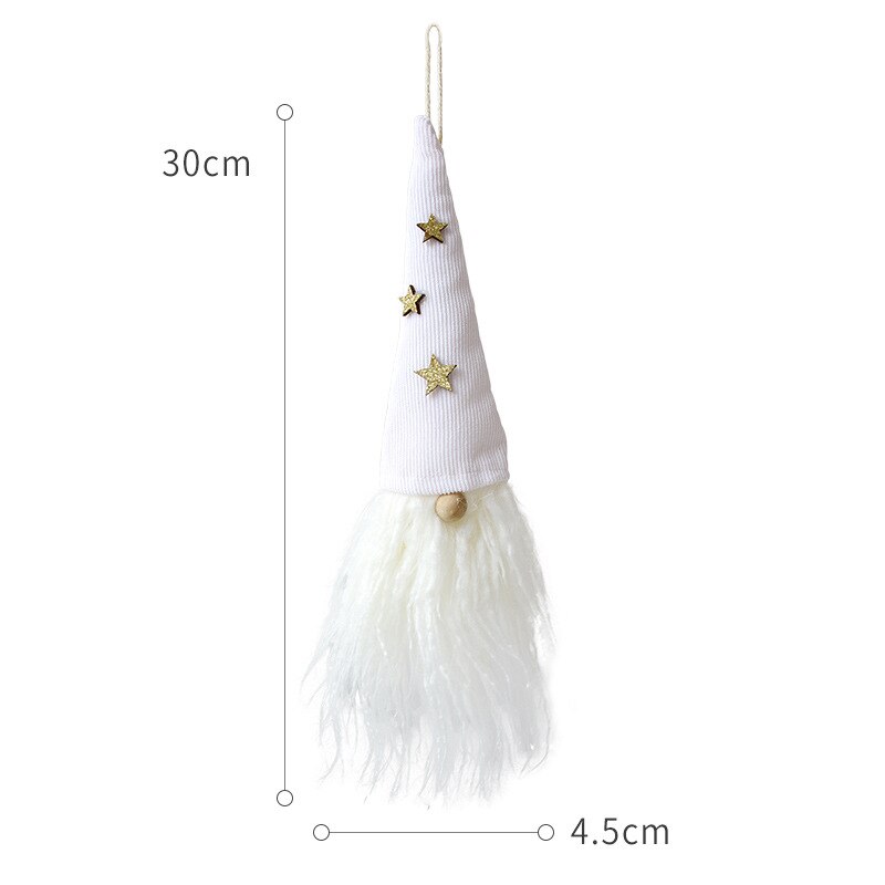 Árbol de Navidad de estilo nórdico de dibujos animados, estrellas, licores, rosa, decoración para habitación de niñas encantadora, adorno, de Navidad: spirit white