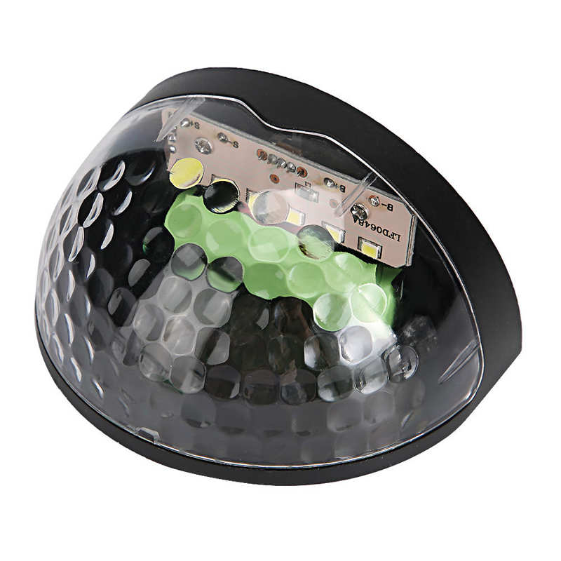 6 LED Solar Flood Light Outdoor Wall Light Fence Semicircular Waterproof Candle Garden Gang Lamp