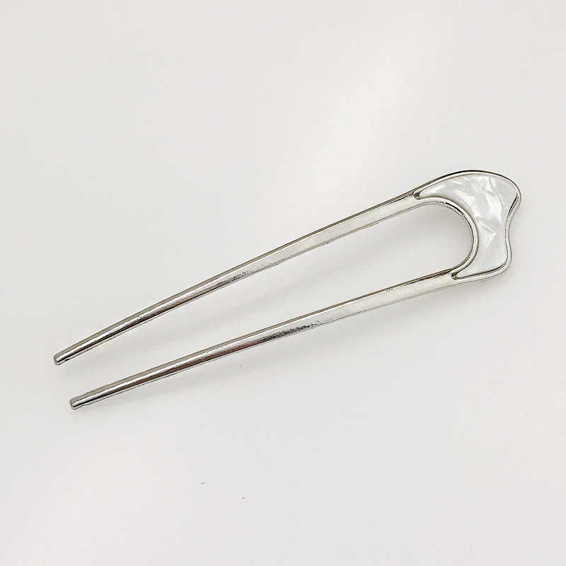 Nowa szpilka pałeczki do włosów minimalistyczna duża perła Trendy Punk metalowe do włosów akcesoria nakrycia głowy fryzura dla kobiet biżuteria H048: Antique miedzi platerowane