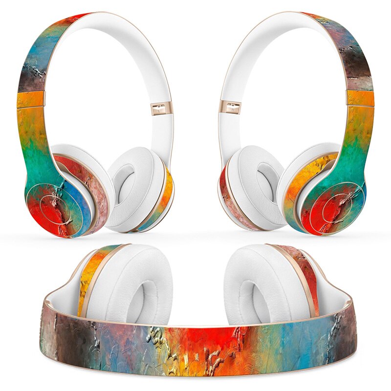 colorful Headphone Sticker for Beats Solo 2 solo 3 Wireless Headphone skin sticker for solo2 solo3 vinyl sticker: TN-Solo2-0182