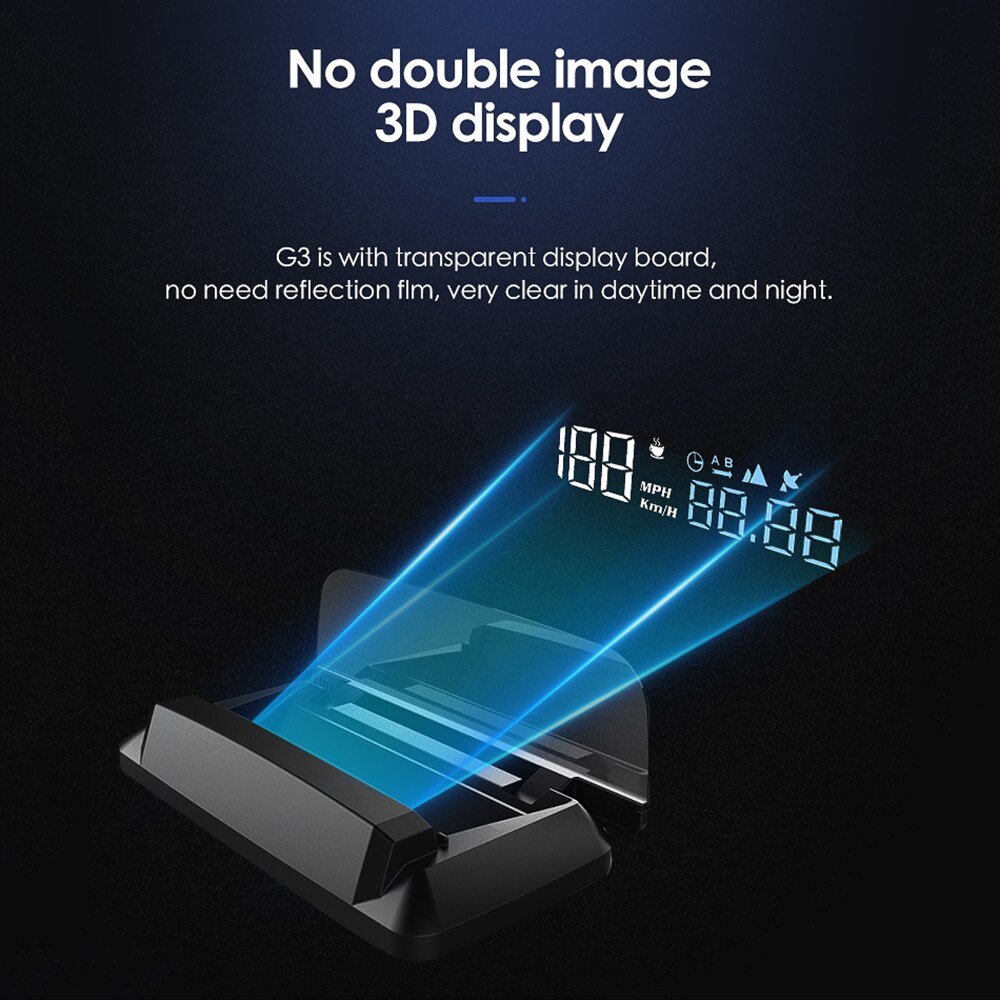 Auto Brightness Sensor USB Car GPS Digital Head-Up Display HUD Projector Speedometer Overspeed Warning
