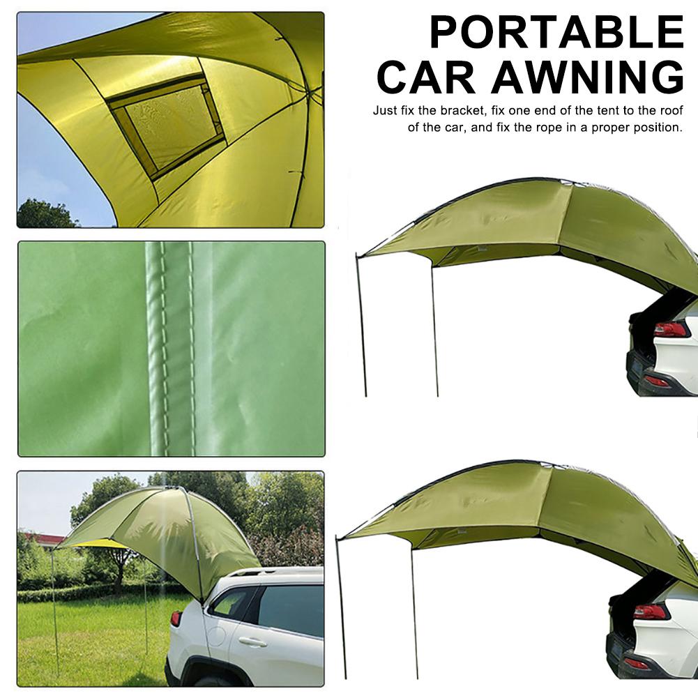 Toldo trasero de coche para exteriores, tienda impermeable, toldo ultraligero, sombrilla para acampar, para coche y SUV