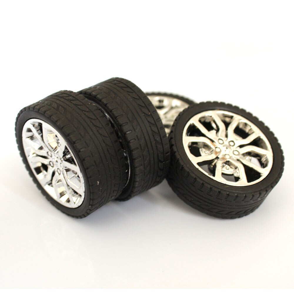 2.5*45mm roues en caoutchouc jouet en plastique petite roue modèle faisant des accessoires technologie petits matériaux de fabrication