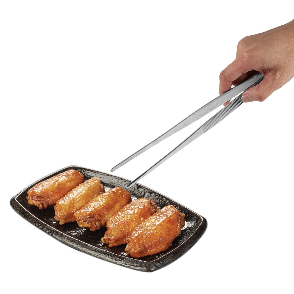 Grill pincett tång mattång matklämma rostfritt stål pincett buffé bbq kök restaurang verktyg teklämma tillbehör