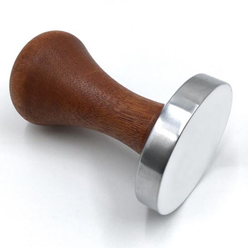 Solid Wood Handle Needle Coffee Tamper Coffee Tamper Distributor Leveler Tool with Aluminum Alloy Coffee Powder Hammer