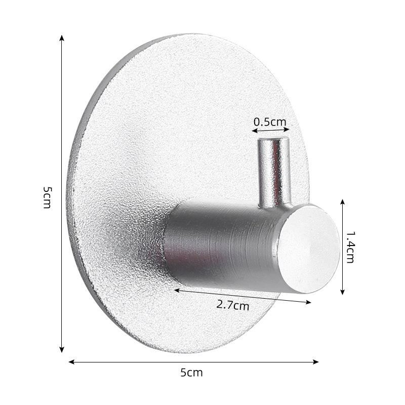 Zelfklevende hangende badkamerhaken Deursleutel Tas Jas Handdoek Robe Hanger Douchehaak Organizer voor badkamer Keukenaccessoires