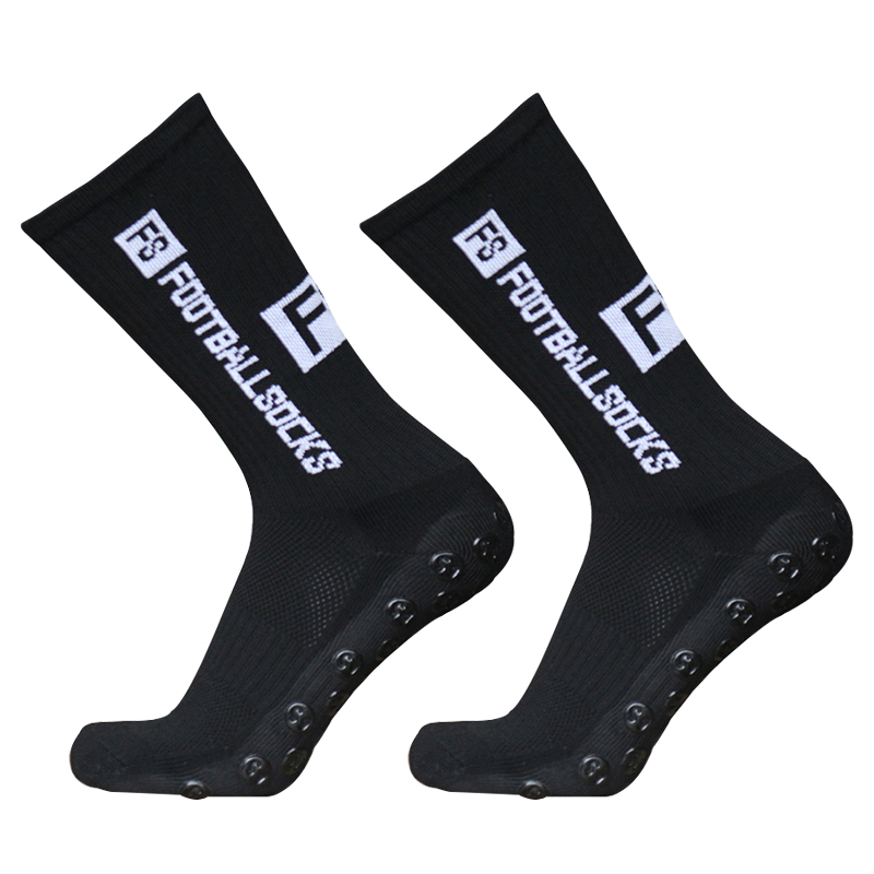 Sports Anti Slip Soccer Socks Cotton Football Men Grip Socks calcetas antideslizantes de futbol: Red