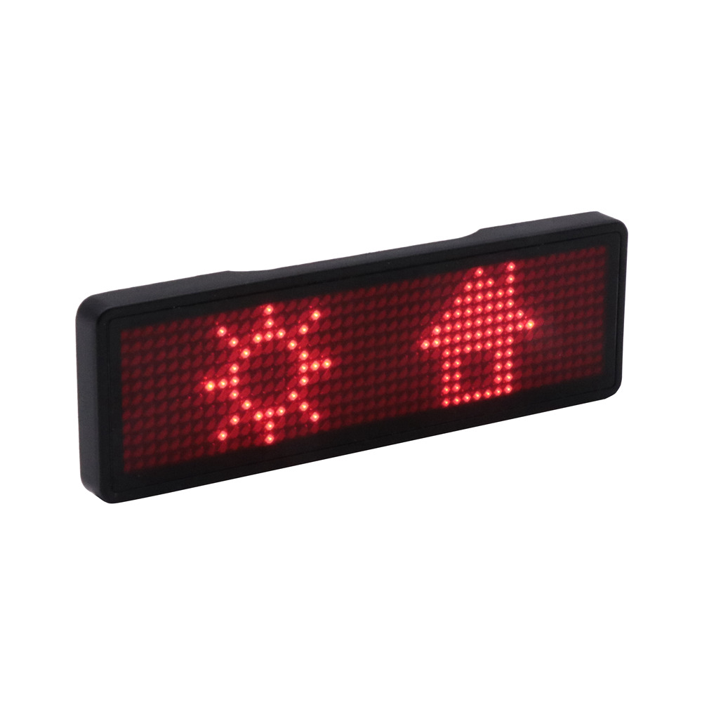 Bluetooth APP control LED name badge activity event company employee staff electronic scrolling text LED flash badge: Red