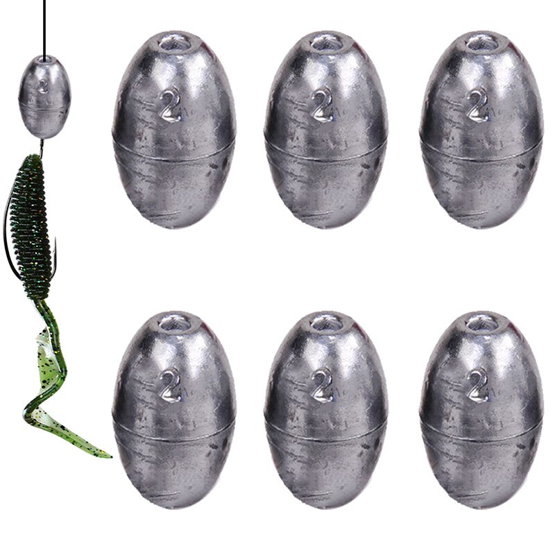 Plomos de pesca con forma de oliva, pesas de tiro dividido, accesorios de aparejos de pesca, 0,35g-20g