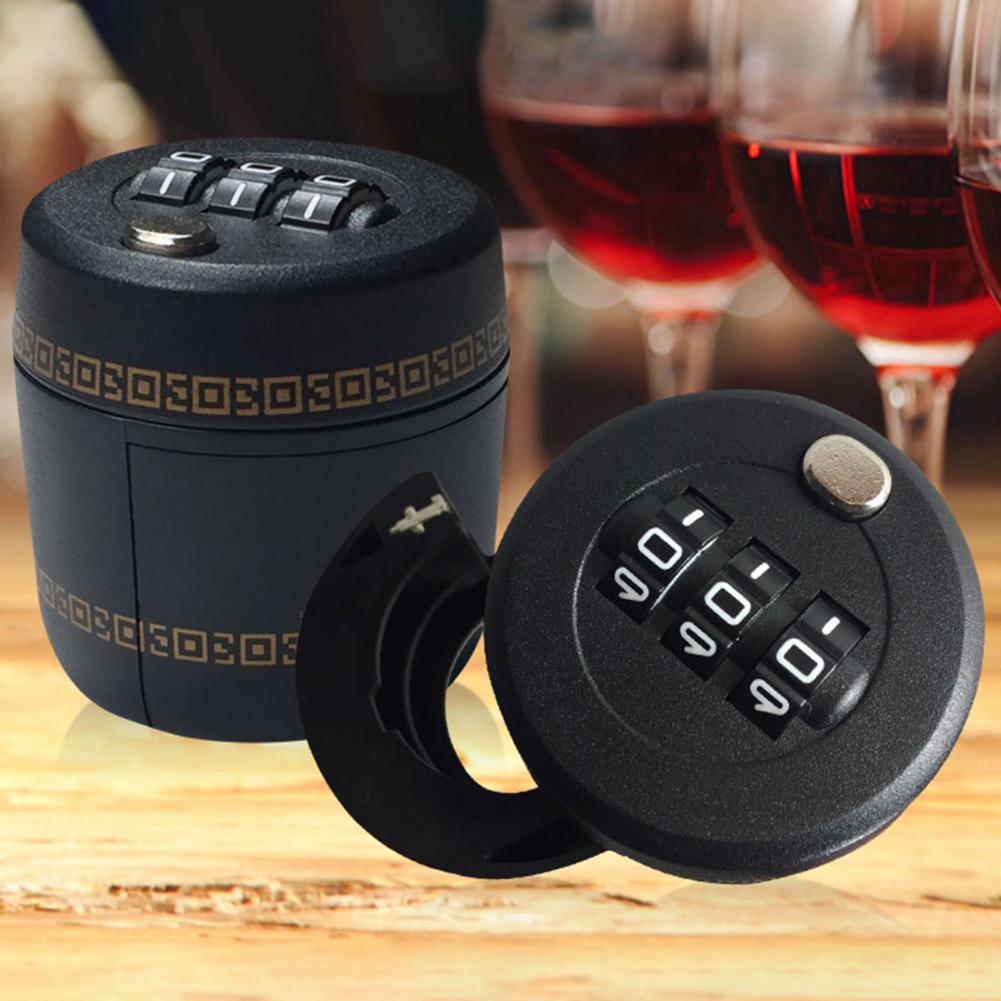 Tapón de vino con bloqueo de código, protección del medio ambiente, duradero, PC, candado de tapa de botella de vino para Bar