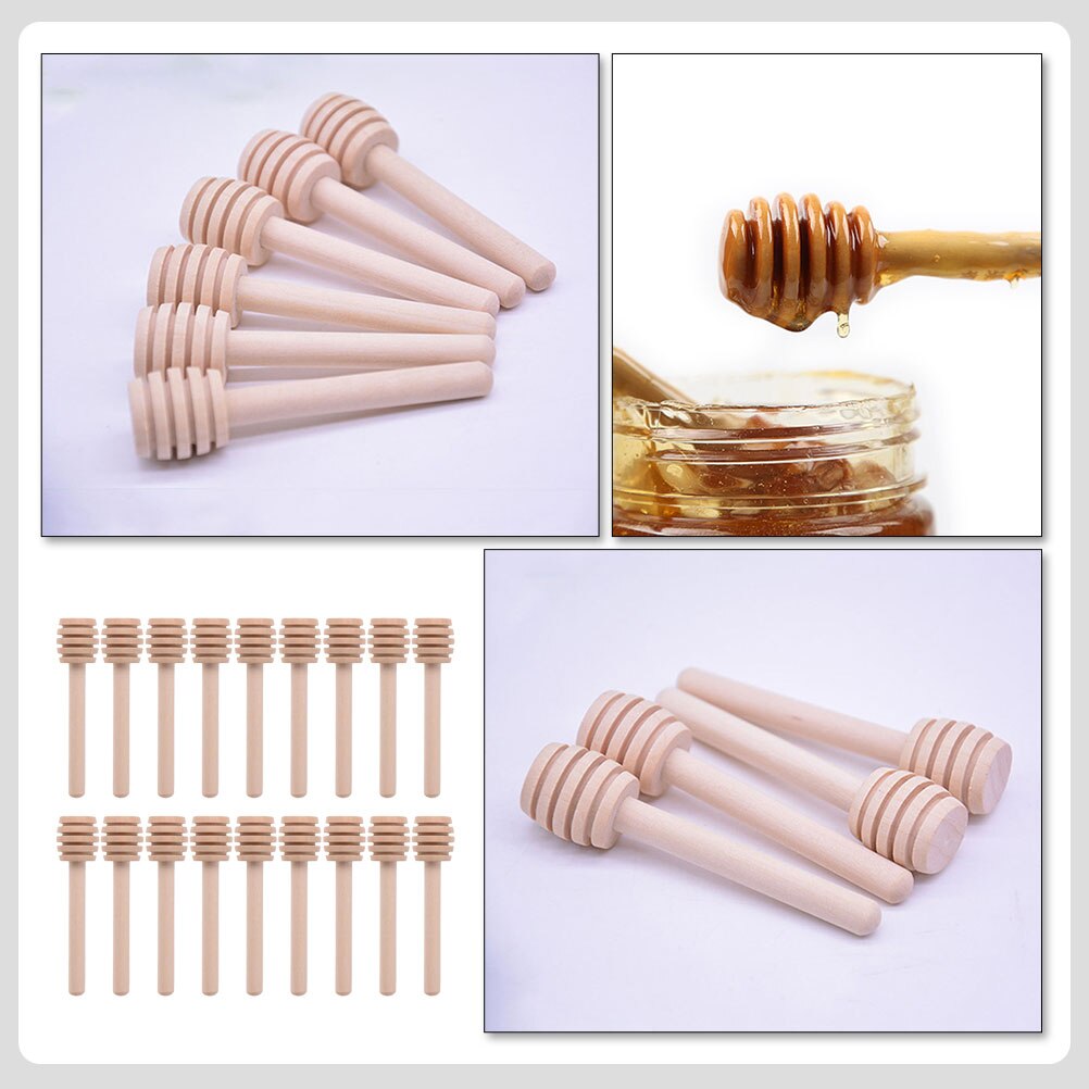 Varillas de madera para agitar miel, 25 piezas, palitos de miel