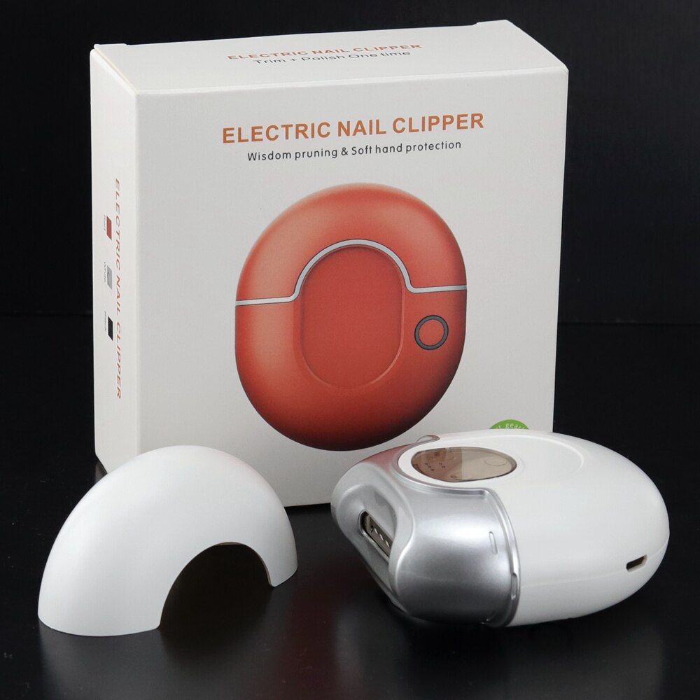 Protable Electric Nail Clipper Device Automatic 500mah Battery Trimmer Cutter Scissors Anti-Splash machine Manicure Drill