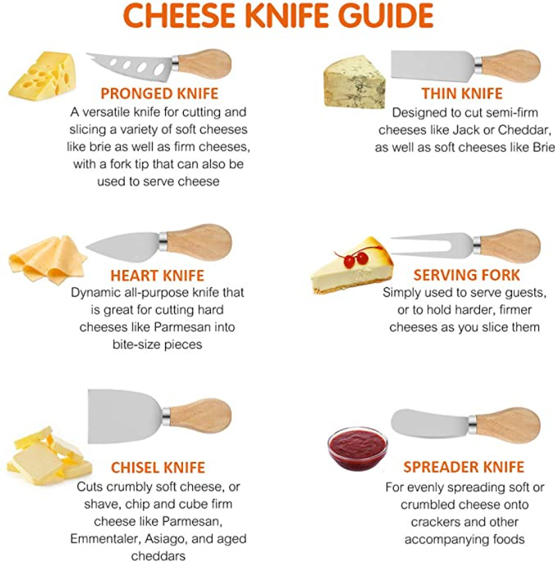 Steel Stainless Cheese Knives with Bamboo Wood Handle Cheese Slicer Cheese Cutter Kitchen Baking Tool