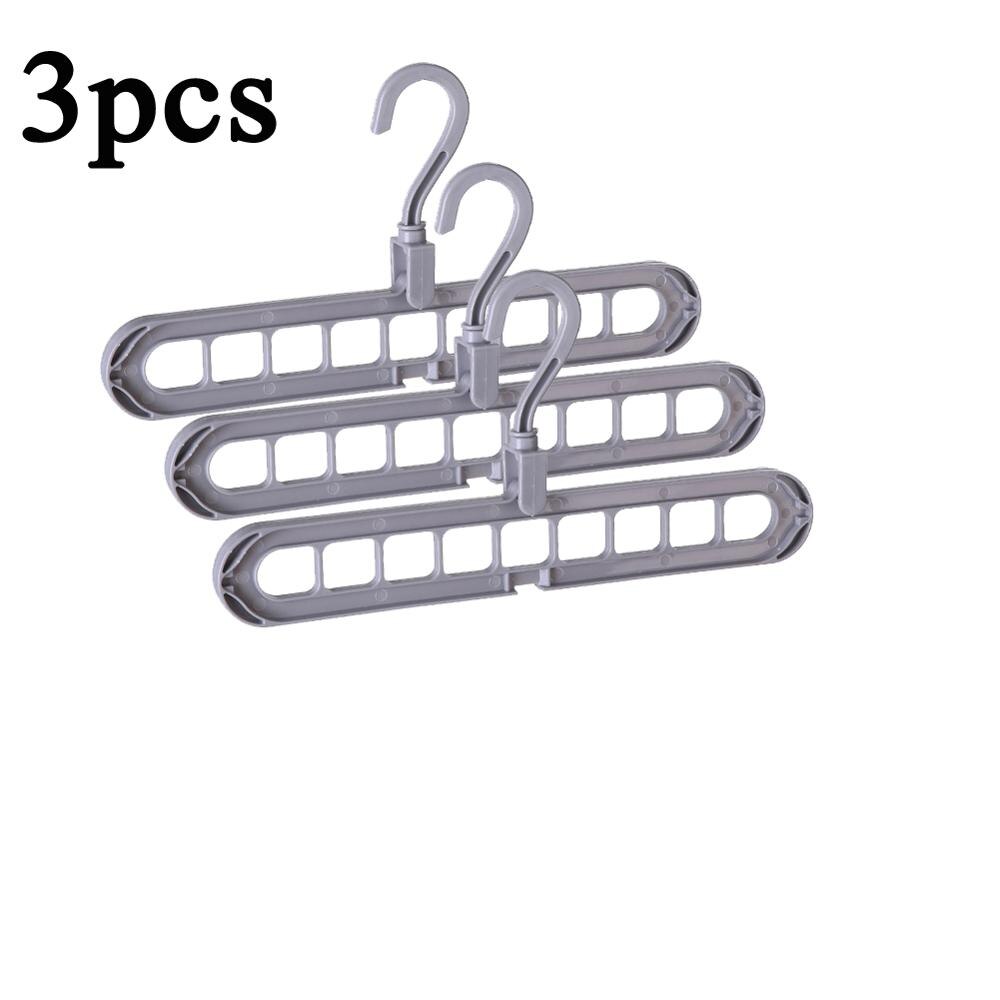 Clothes hanger organizer Space Saving Hanger multi-function folding magic hangers drying Racks Scarf clothes Storage: 3pcs