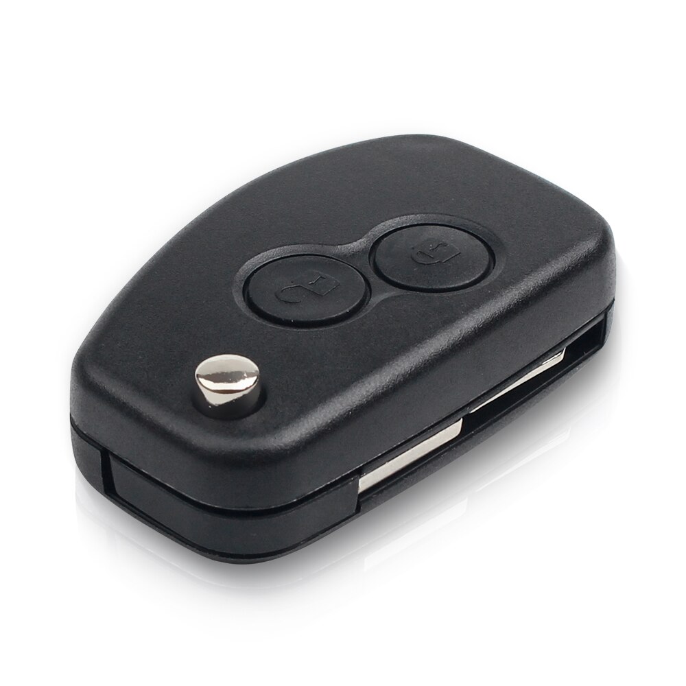 KEYYOU-coque pour clé télécommande pliable à 2 boutons, vierge, pour voiture Renault Dacia Modus Duster, Clio Espace, pour modification