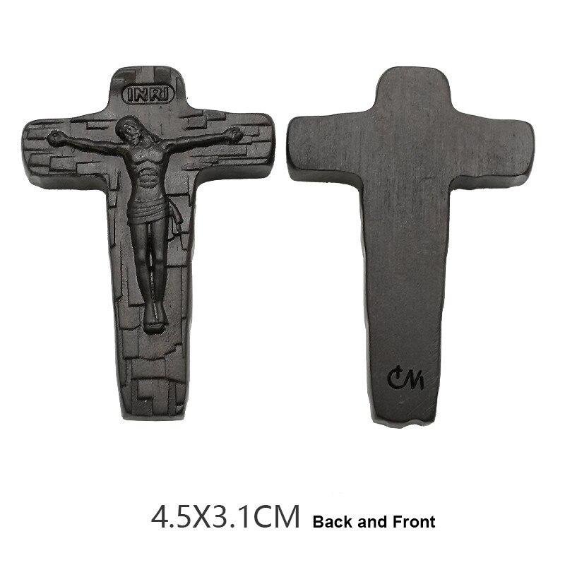 Sandelhout Cross Rosarios Catolicos Accessoires Christian Mini Hout Cross Hanger Crucifixo Religieuze Sieraden: 234-9