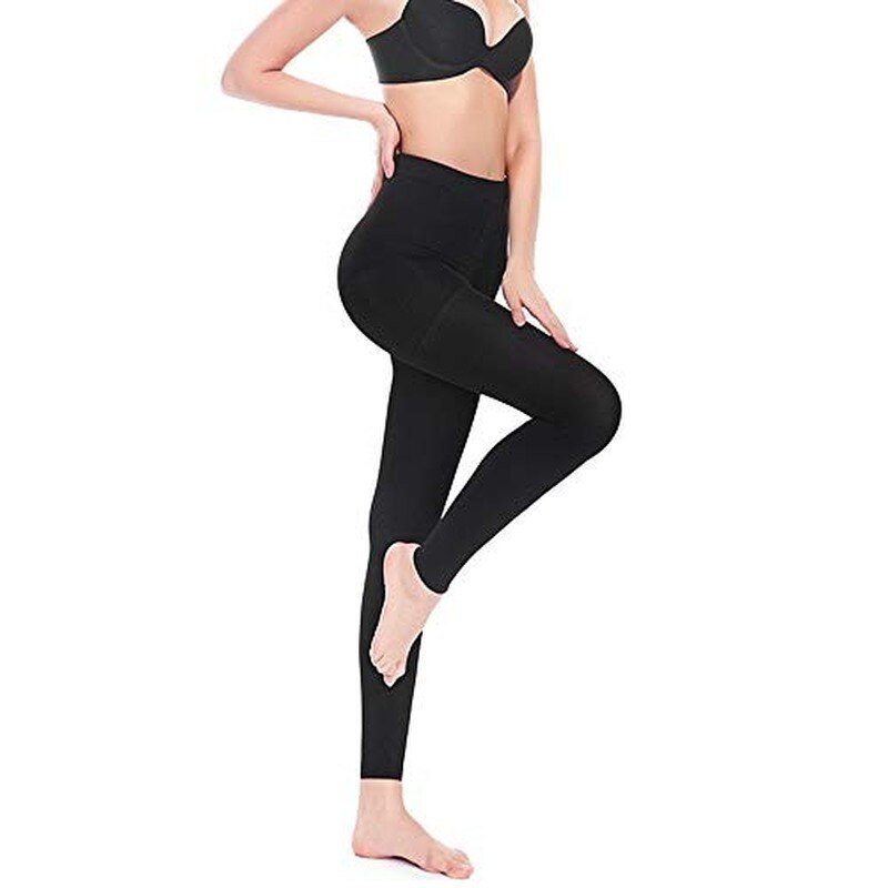 Advanced Graduated Compression Leggings Women 20-30 MmHg Footless Microfiber Leggings Tights