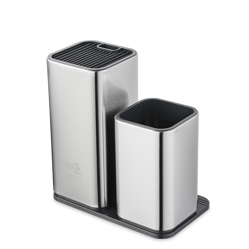 Large Capacity Kitchen Knives Tools Storage Rack Stand Block Stainless Steel Knife Cooking Tool Holder Home Kitchen Accessories