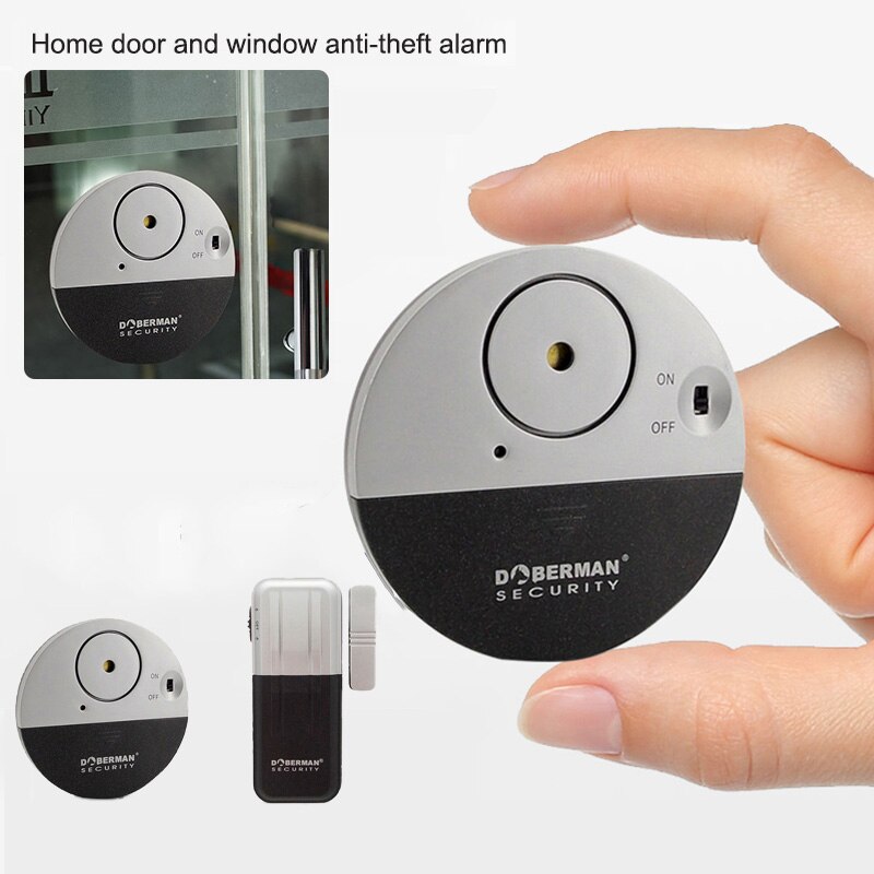 1-5pcs Door Window Security Alarm Ulrta-Slim Warning Wireless Alarm Vibration Sensor for Home Security Protection Alarms System