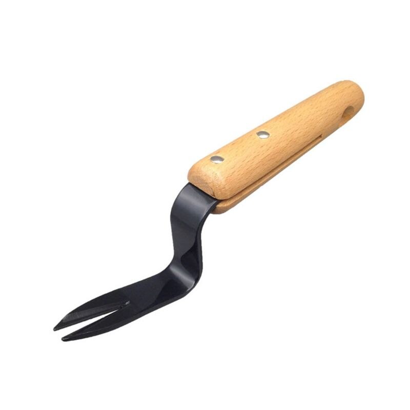 Ergonomique désherbeur cultivateur jardin outil à main en acier au carbone lame hêtre poignée X4YD