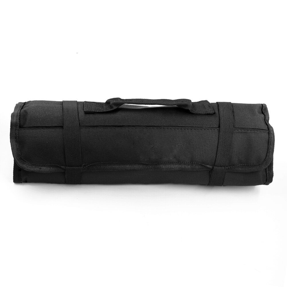 Multifunction 600D Oxford Cloth Wrench Bag Folding Tool Roll-up Bag Storage Pocket Portable Tools Pouch Case Organizer Holder: Black