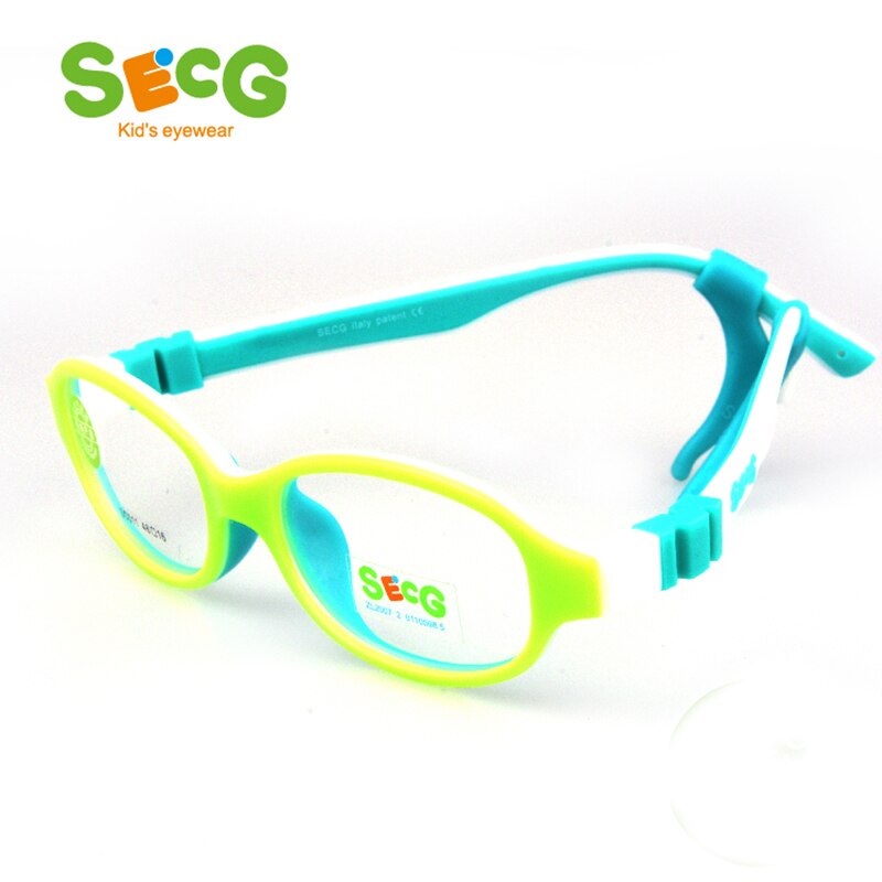 SECG TR90 Ultralight Soft Flexible Safety Kid Children Frame Glasses