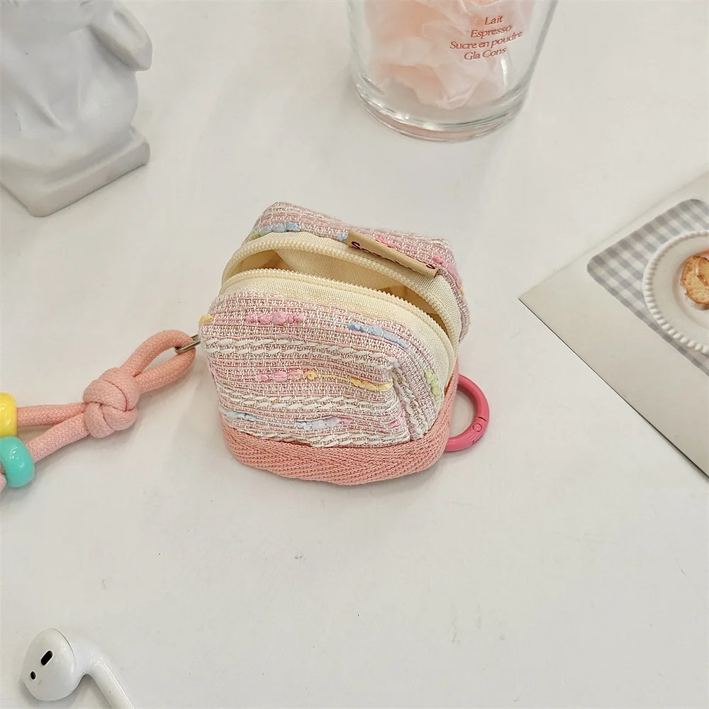 Śliczne przenośne etui na słuchawki Mała portmonetka na monety Biżuteria Mini torba do przechowywania Kobiety Dziewczyny Etui Kawaii Torba podróżna Dekoracje: Niebieski