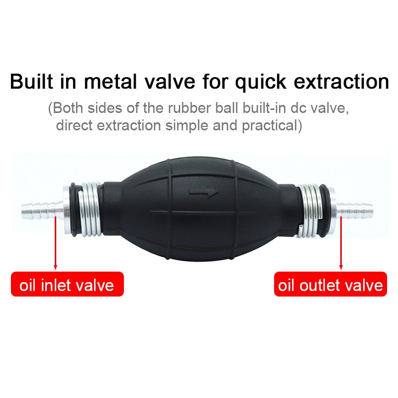 1 stk manuell drivstoffpumpe 8mm gummihånddrivstoffpumpe primer pære drivstoff brukt til biler skip båt marine diesel gass bensin motorolje