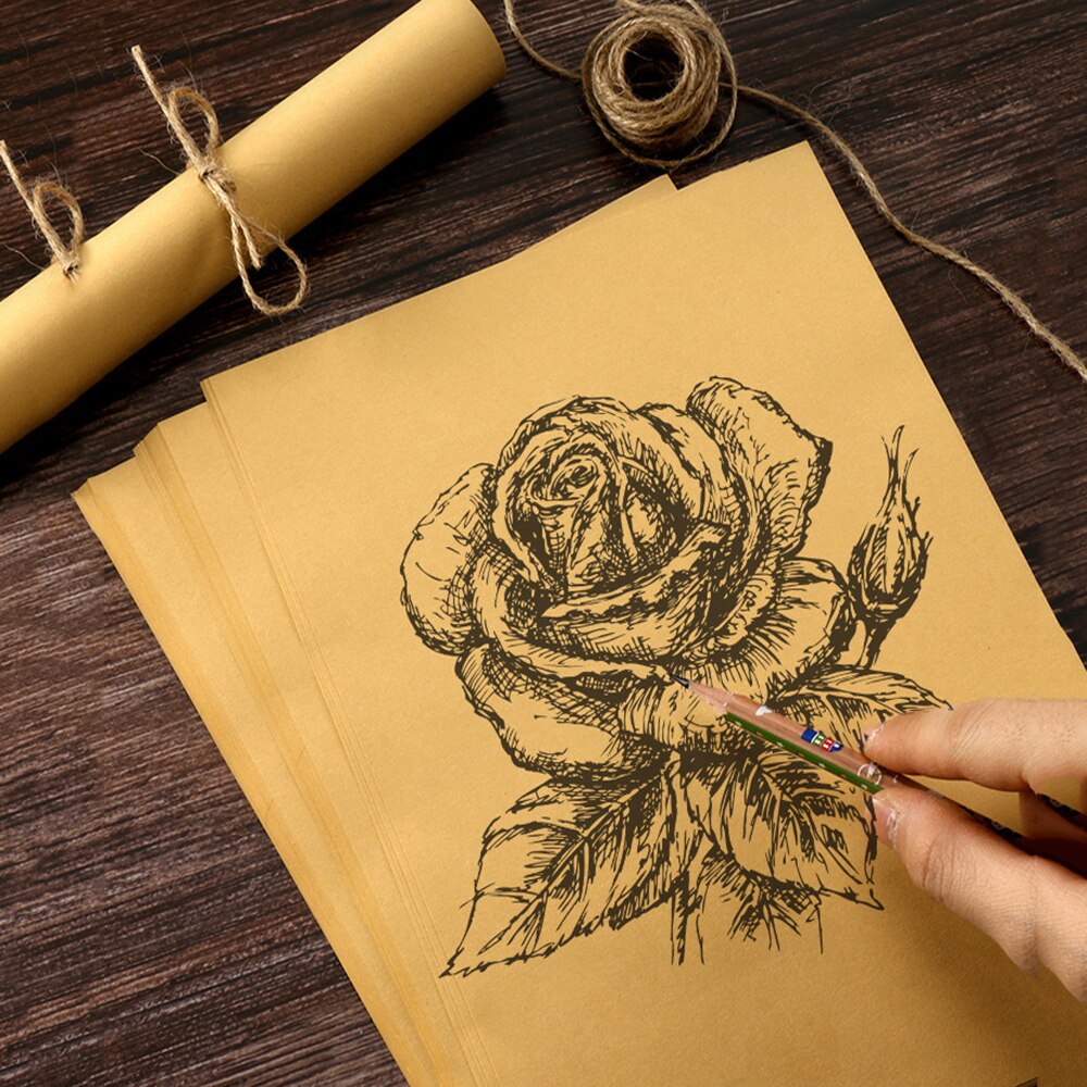 50 sheets A4/B5/A5 Vintage Kraft paper Writing Letter Stationery Romantic Note craft Paper painting packaging paper