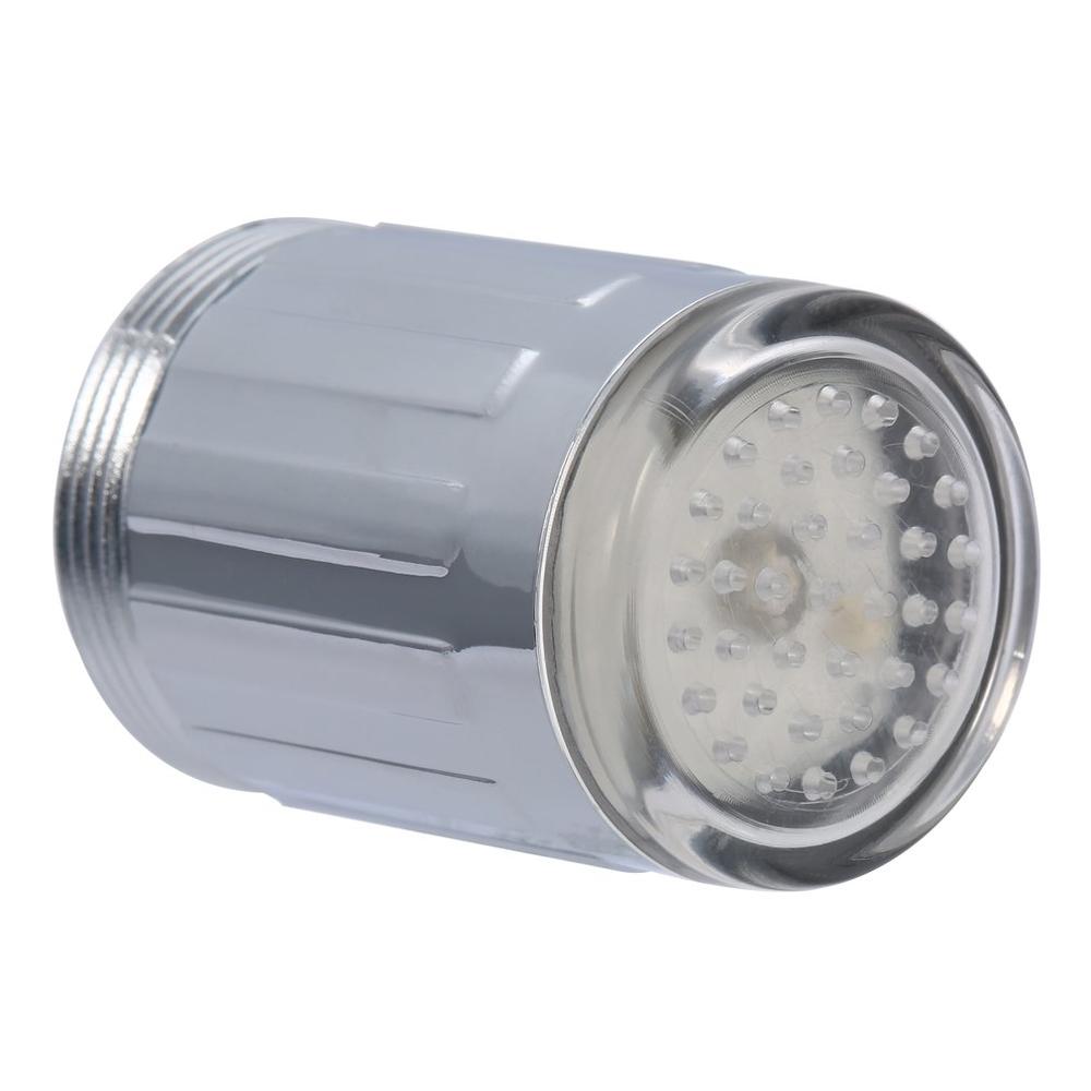 Grifo de agua brillo ducha LED Sensor de presión de luz del grifo 3 colores RGB colorido Mini cocina accesorios de baño